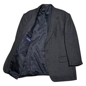 OSCAR DE LA RENTA Check WOOL Luxury Designer Blazer Suit Jacket Mens 46R